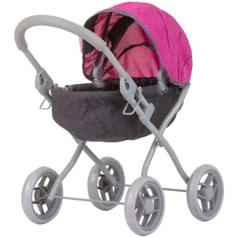 Carucior pentru papusi Chipolino Daisy grey pink linen - imagine 6